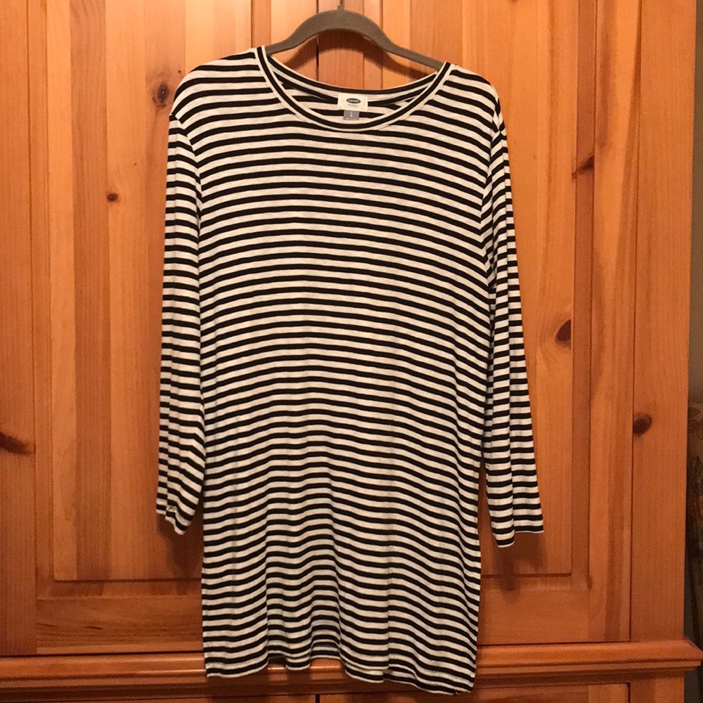 3/4 Sleeve Striped Tunic